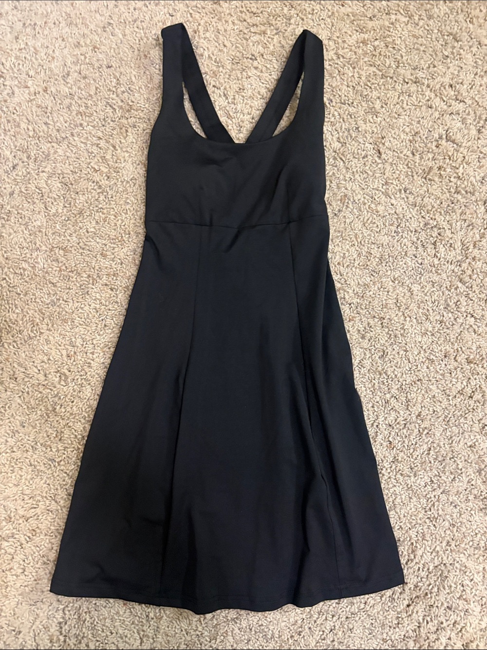 SHEIN Black Sleeveless V-Back Midi Dress